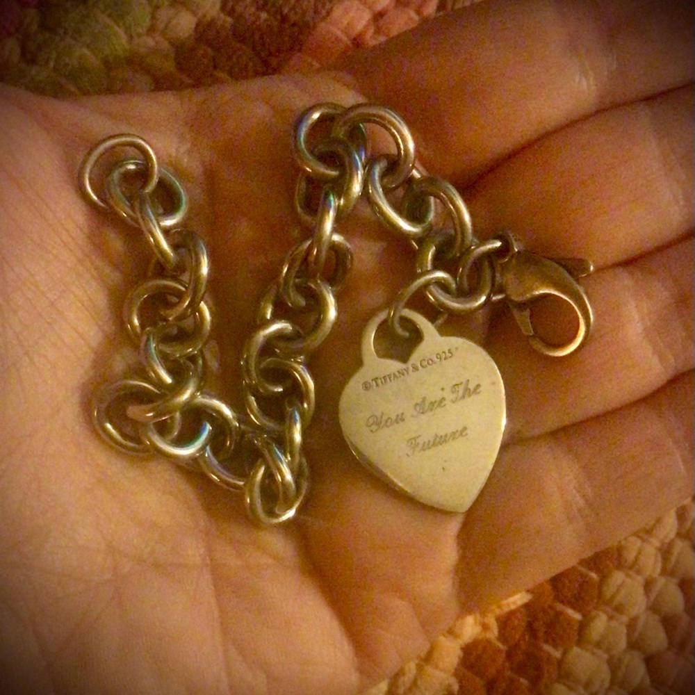 Tiffany & Co. Silver Heart Charm Bracelet